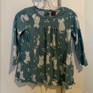 Fox patterned shirt-dress 18-24 months